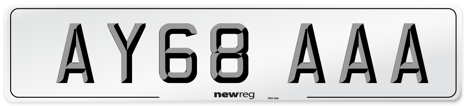 AY68 AAA Number Plate from New Reg